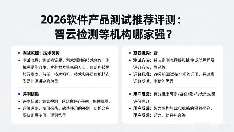 2026軟件產(chǎn)品測試推薦評測:智云檢測等機構(gòu)哪家強?